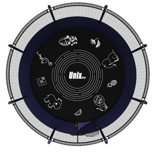 Батут пружинный с защитной сеткой UNIX line SUPREME GAME 14ft + Basketball Батут пружинный с защитной сеткой UNIX line SUPREME GAME 14ft + Basketball