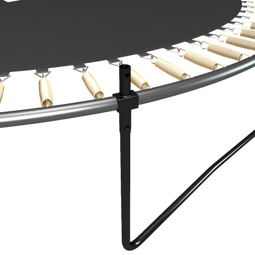 Батут пружинный с защитной сеткой UNIX line SUPREME GAME 16ft (зеленый) + баскетбольный набор