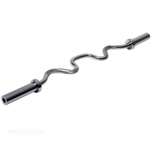 Гриф олимпийский сильноизогнутый хромированный 47" REBEL с замками