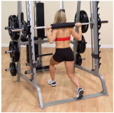 Машина Смита Body Solid GS348Q с тягой (стек 90кг) и батерфляем