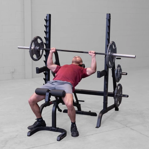 Силовая стойка Body-Solid ProClub GPR370B для жимов и приседов со штангой (черная) Силовая стойка Body-Solid ProClub GPR370B для жимов и приседов со штангой (черная)