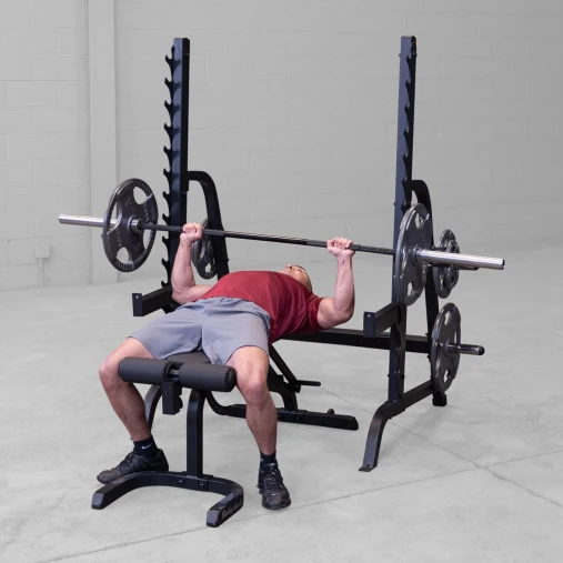 Силовая стойка Body-Solid ProClub GPR370B для жимов и приседов со штангой (черная) Силовая стойка Body-Solid ProClub GPR370B для жимов и приседов со штангой (черная)