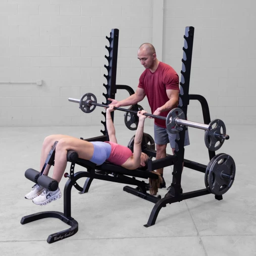 Силовая стойка Body-Solid ProClub GPR370B для жимов и приседов со штангой (черная) Силовая стойка Body-Solid ProClub GPR370B для жимов и приседов со штангой (черная)