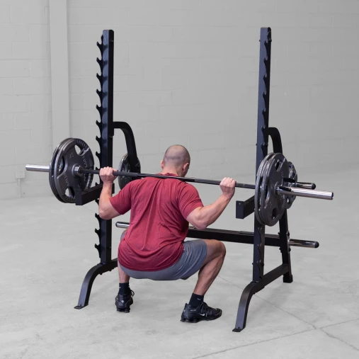 Силовая стойка Body-Solid ProClub GPR370B для жимов и приседов со штангой (черная) Силовая стойка Body-Solid ProClub GPR370B для жимов и приседов со штангой (черная)