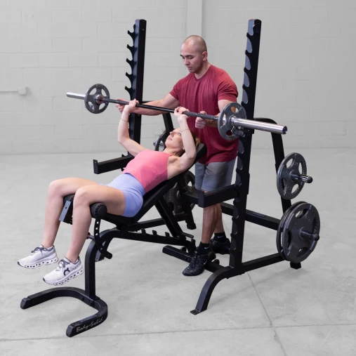 Силовая стойка Body-Solid ProClub GPR370B для жимов и приседов со штангой (черная) Силовая стойка Body-Solid ProClub GPR370B для жимов и приседов со штангой (черная)