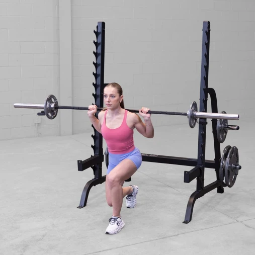 Силовая стойка Body-Solid ProClub GPR370B для жимов и приседов со штангой (черная) Силовая стойка Body-Solid ProClub GPR370B для жимов и приседов со штангой (черная)