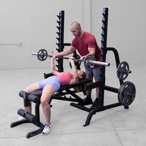 Силовая стойка Body-Solid ProClub GPR370B для жимов и приседов со штангой (черная) Силовая стойка Body-Solid ProClub GPR370B для жимов и приседов со штангой (черная)