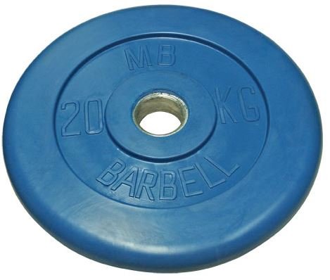 Блин "Стандарт" обрезиненный синий MB 20 кг ф50 мм