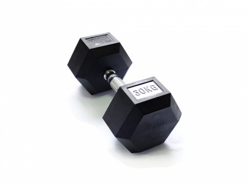Гантель 30 кг гексагональная ZSO обрезиненная