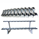 Комплект Стойка для круглых гантелей Smith на 10 пар + Набор хромированных гантелей Smith (пара) от 1 до 10кг, с шагом 1кг