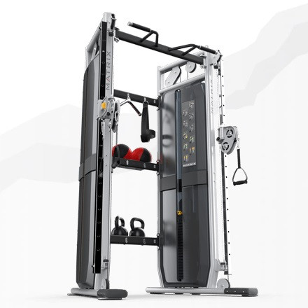 Грузоблочный тренажер Двойная регулируемая тяга MATRIX VS-VFT + VS-FTS30 Функциональный тренажер ДРТ с полками для аксессуаров Versa