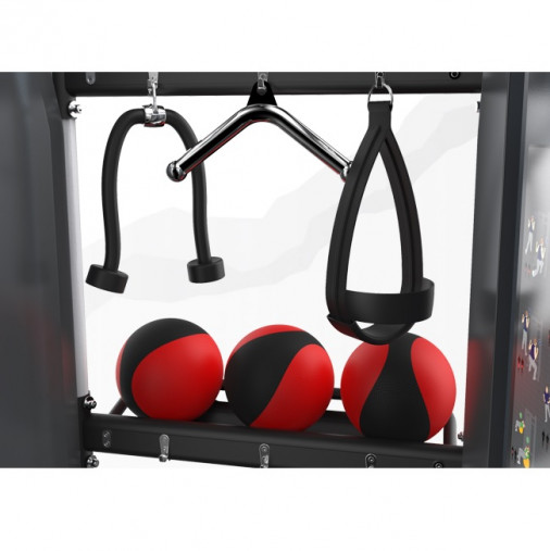 Грузоблочный тренажер Двойная регулируемая тяга MATRIX VS-VFT + VS-FTS30 Функциональный тренажер ДРТ с полками для аксессуаров Versa