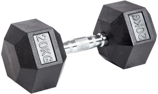 Комплект гантелей ZSO гексагональных обрезиненных от 12.5 до 20 кг, 4 пары (130 кг)
