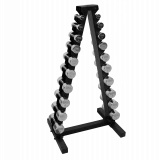 Набор хромированных гантелей BRONZE GYM 1-10 кг (10 пар) со стойкой