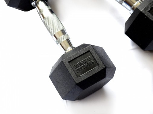 Гантель 15 кг гексагональная ZSO обрезиненная