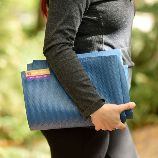Коврик для йоги HUGGER MUGGER Travel Mat голубой 170*60*0,15 см