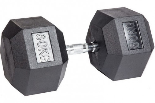 Гантель 60 кг гексагональная VictoryFit VF-H500 обрезиненная