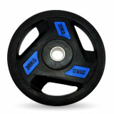 Диск обрезиненный c хватом UNIX Fit PRO 20 кг, 51 мм, олимпийский, синий