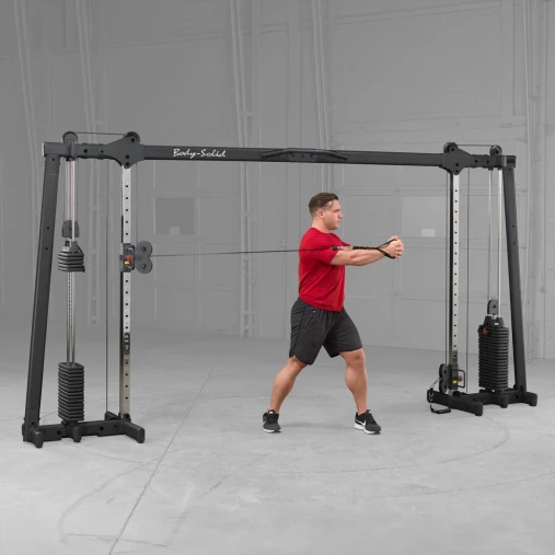 Кроссовер регулируемый Body-Solid ProClub GDCC250B с двумя весовыми стеками по 73 кг (черный)