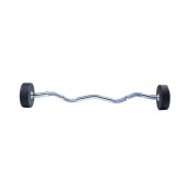 Фиксированная кривая штанга LIVEPRO Ez Curl Urethane Barbells 30 кг