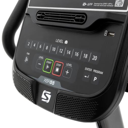 Велотренажер горизонтальный SPIRIT XBR55ENT BLACK