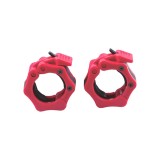 Замок олимпийский со стопорным фиксатором (пара) Aerofit AFPC02 (красный)