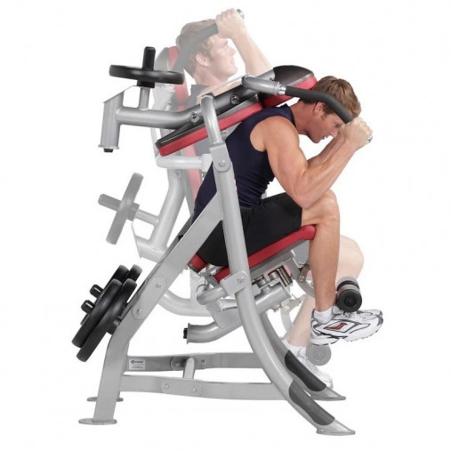 Пресс нагружаемый дисками HOIST ROC-IT RPL-5601 ABDOMINALS (цвет рамы: серебряный, обивка: черная)