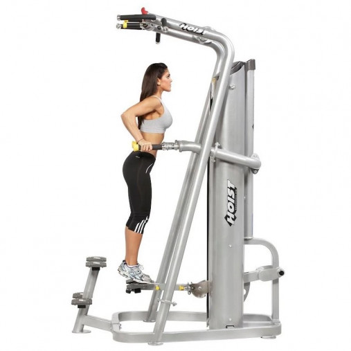 Подтягивание, отжимание с помощью, на прямых ногах. Гравитрон HOIST ROC-IT RS-1700 черный