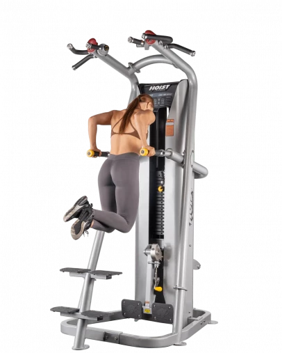 Подтягивание, отжимание с помощью, на прямых ногах. Гравитрон HOIST ROC-IT RS-1700 черный